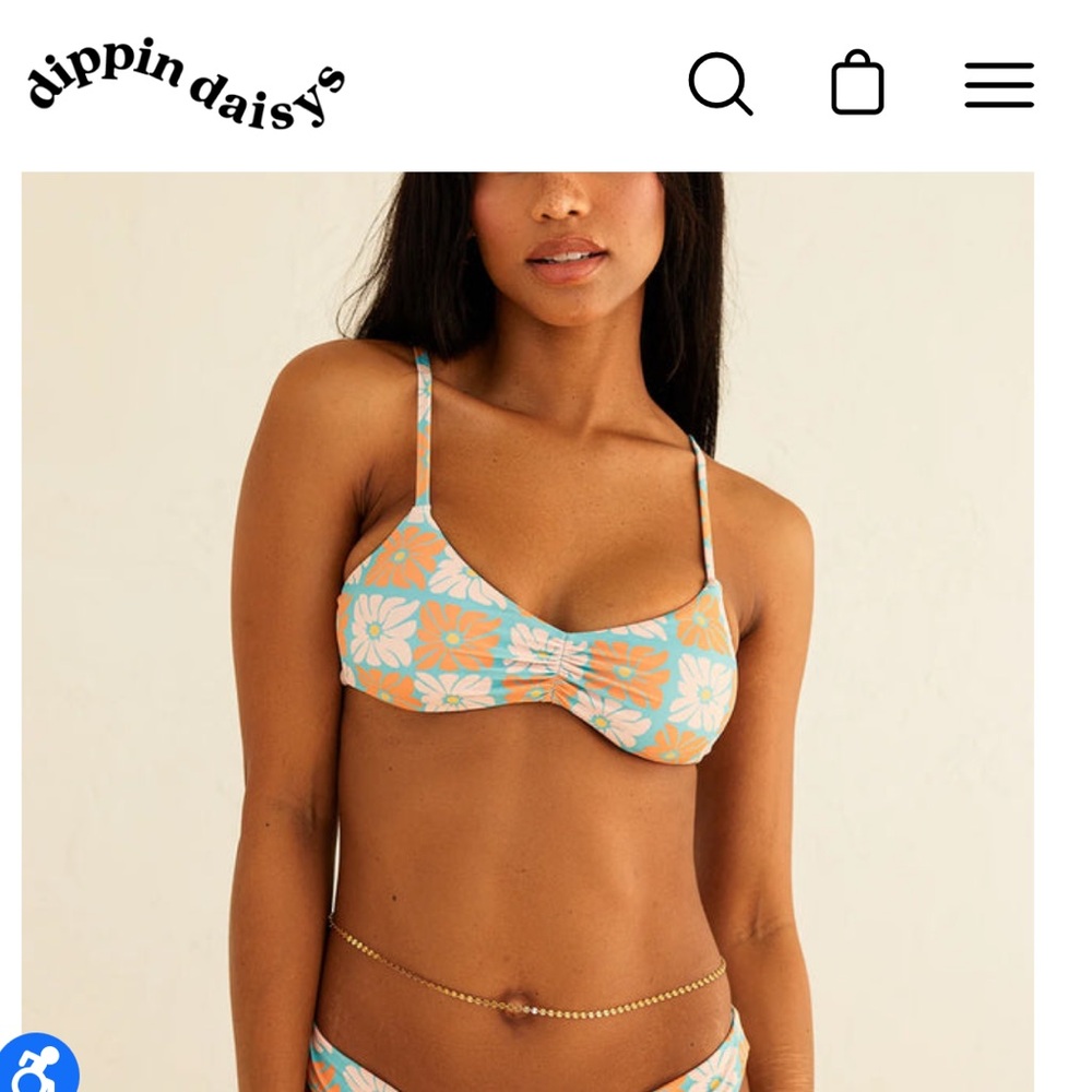 NWT- dippin daisy’s britney bikini top